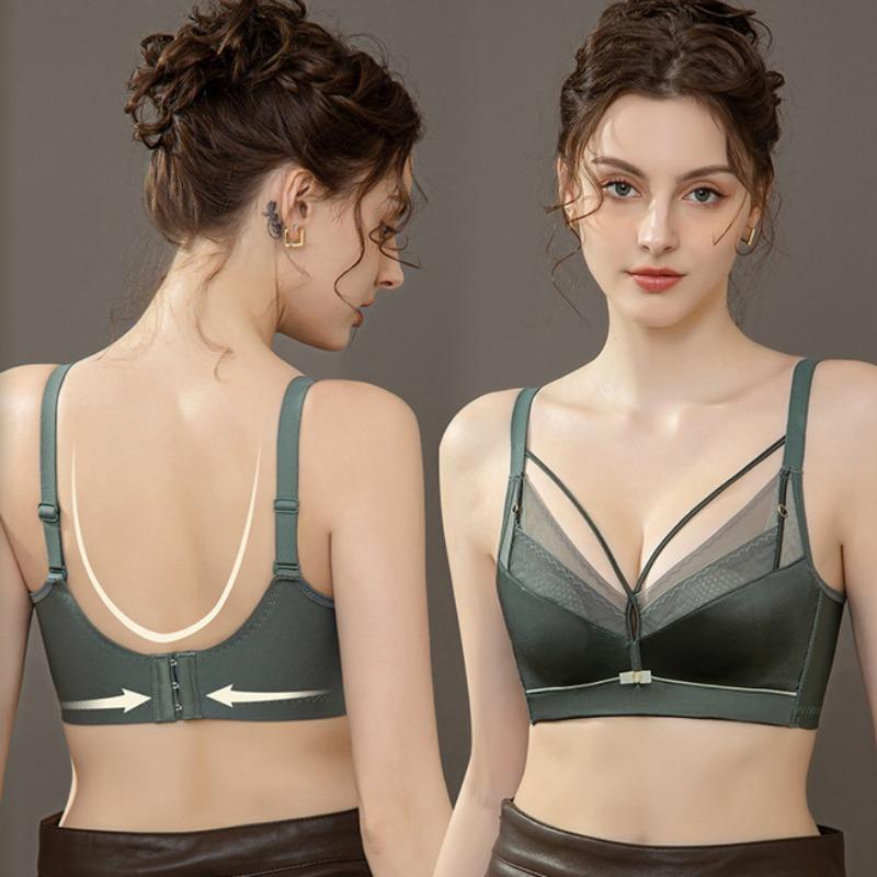 Новое летнее атласное ультратонкое модное нижнее белье без стального кольца. Мягкий и удобный регулируемый бюстгальтер со сборками.