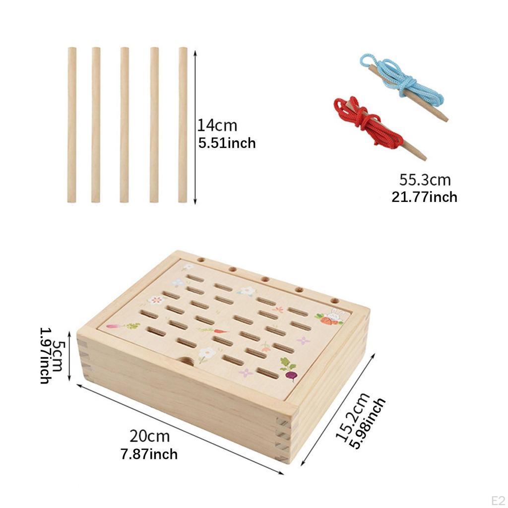 Монтессори деревянные бусины последовательность игрушек набор цветных головоломок игрушки, креативная форма