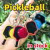 Creative Pickleball Racket Metal Keychain Colorful Hollow Golf Ball Keychains Dink Ball Fans Party Gift Bag Pendant