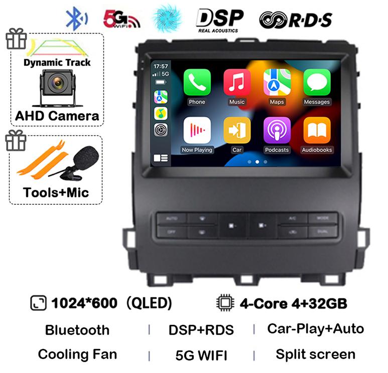 Android 14 Car Radio For Toyota Land Cruiser Prado 120 For Lexus GX470 GX 470 J120 2002-2009 Multimedia Video GPS Player Stereo