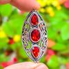 Mozambique Garnet Gemstone Handmade 925 Sterling Silver Jewelry Ring Size 7 Y4P31