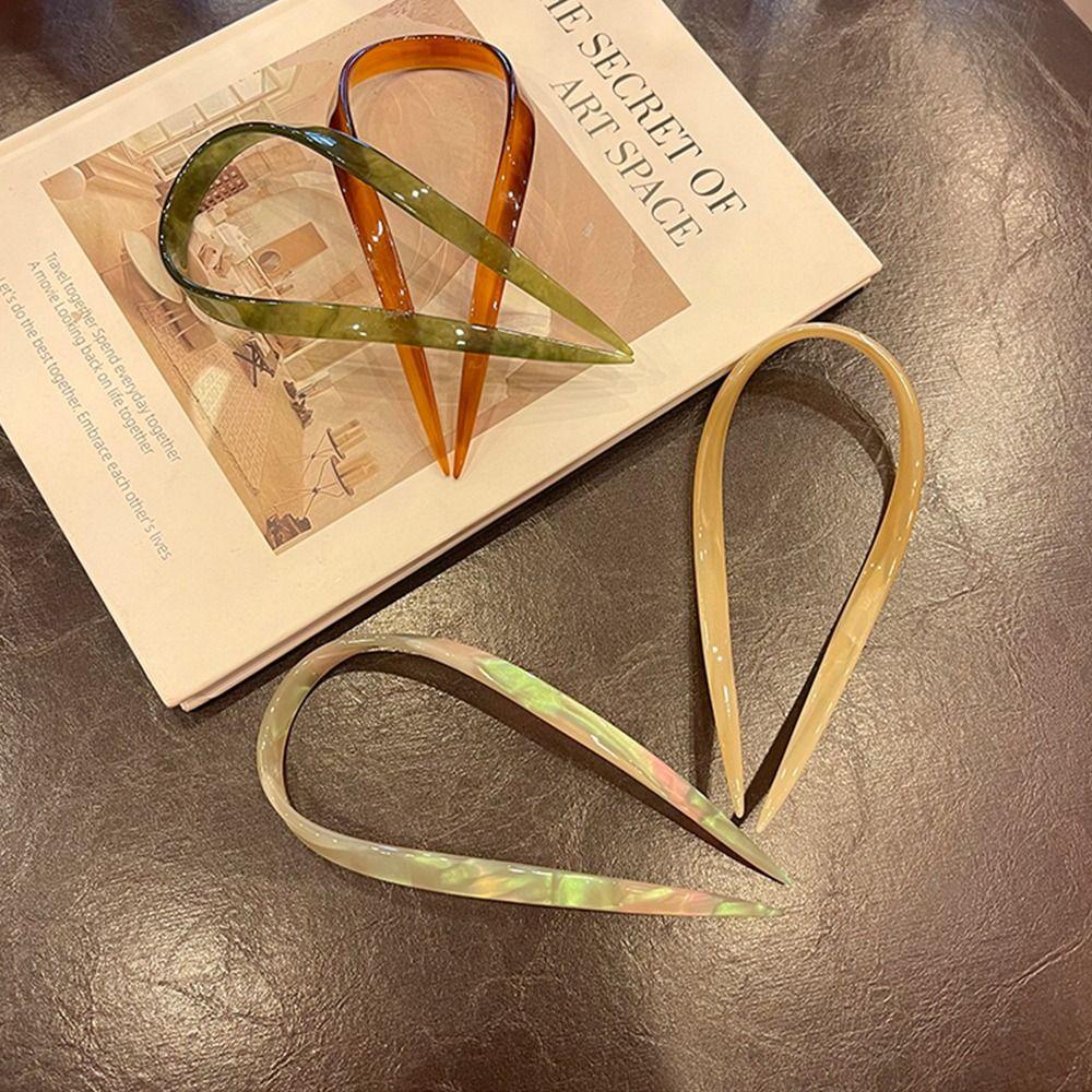 Design Tool Headdress U Shape Hairpin Acetic Acid Hair Stick Women Hair Accessories Chinese Hairpin