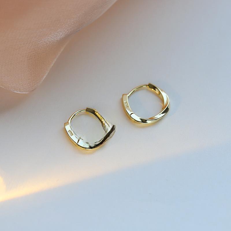 Серебряные Серьги-Кольца Унисекс Легкие Простые Роскошные Однотонные Серьги Декоративные Серебряные Серьги Отверстия в Ушах для Ухода за Ушами
