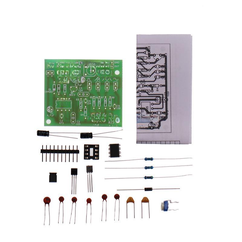 NE555 Multi-Channel Waveform Generator Kit - Square, Sawtooth, Triangle, Sine Waves