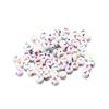 Цветные бусины с буквами на белом фоне Акриловые бусины с английскими буквами Пластиковые круглые бусины для браслета 26 Одиночная буква D