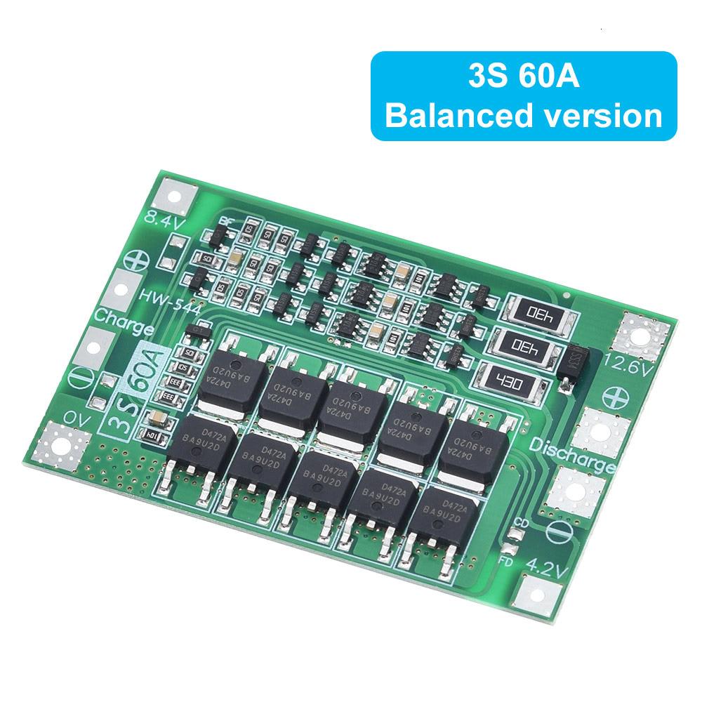 3S / 4S 40A 60A литий-ионная литиевая батарея зарядное устройство плата защиты 18650 BMS для дрели 11,1 в 12,6 в / 14,8 в 16,8 в усиление / баланс