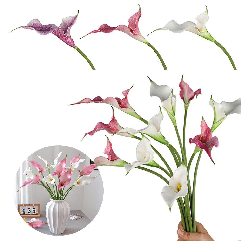 EVA Simulation Calla Lily Real Touch Faux Flower Creative Floral Arrangement Living Room