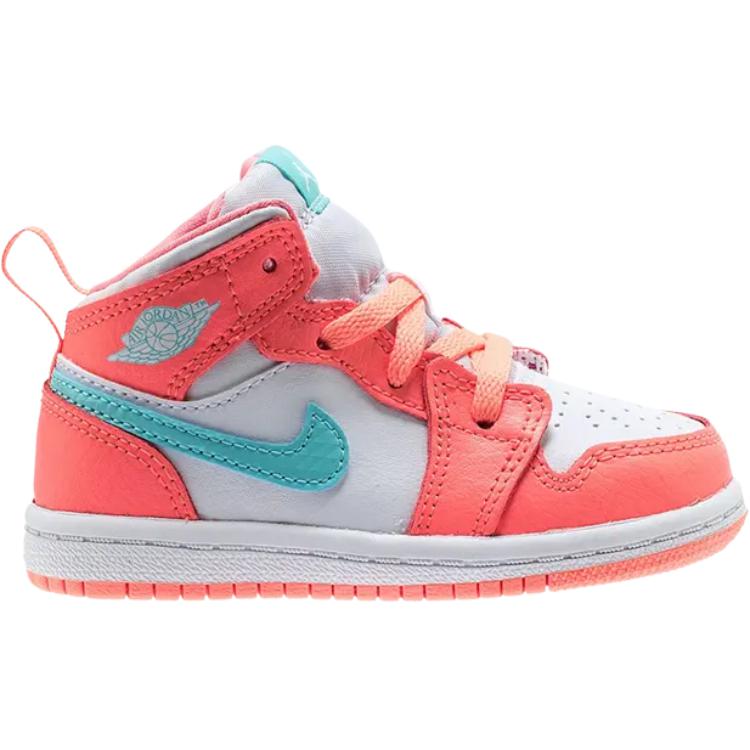 Jordan Air Jordan 1 Mid top Toddler Shoes Red Infant And Toddler 644507-814