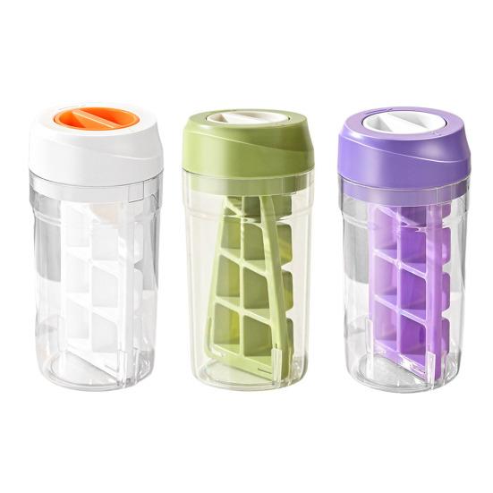 Форма для льда 2 в 1, большая емкость, поворотная форма для льда с крышкой для коктейлей и напитков, легко вынимающийся льдогенератор для домашних баров и уличных условий