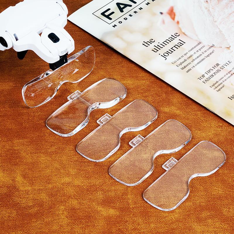 LED Head-Mounted Magnifying Glass for Circuit Board Repair, Eyelash Extension, and Nail Art