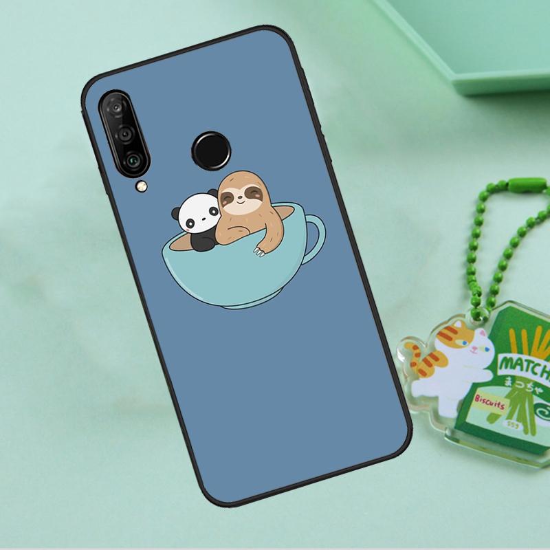 Милый Кавайный Лицо Ленивца Для Huawei Nova Y90 Y70 Y60 Y61 Y91 Y72 9 10 SE 12i 12s 11i 5T P60 Pro P20 P30 P40 Lite Чехол