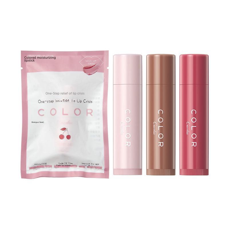 Оттеночный бальзам для губ CUODUI: Увлажняет, усиливает цвет и уменьшает морщины вокруг губ в трех оттенках.