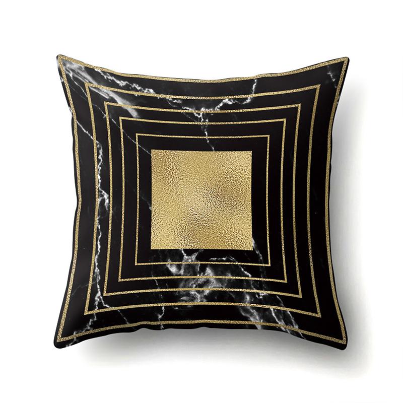 Nordic Pillow Ins Style Polyester Pillow Case Car Decoration Home Printed Car Waist Cushion Pillow Case