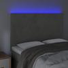 VidaXL LED Headboard Bedroom Furniture Double Bed Accessory Head of Bed Frame Interior Light Grey 3122192