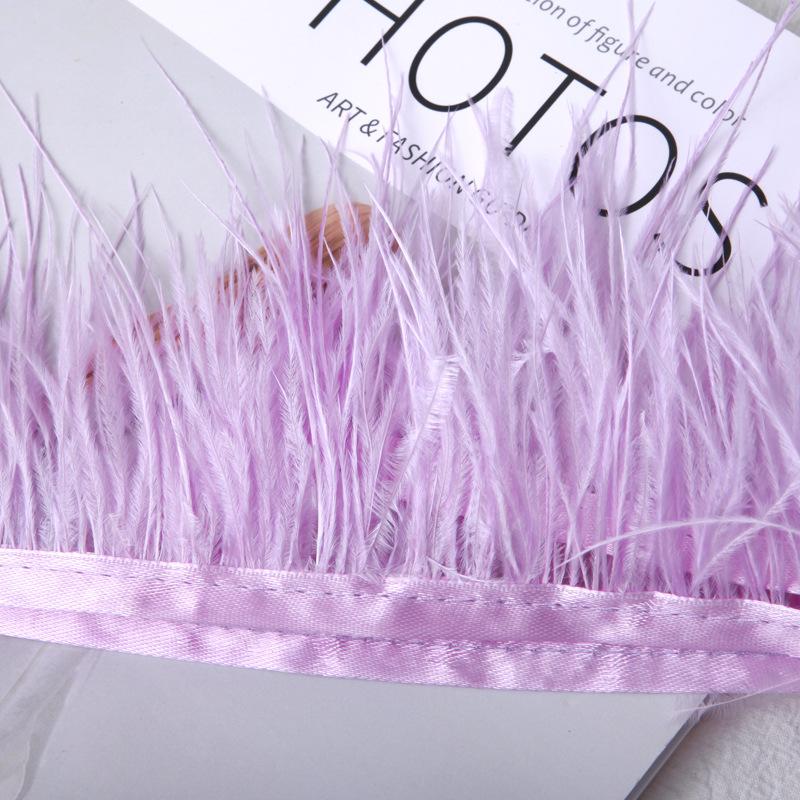 Платье из страусиных перьев 8-10 см, модное украшение, ткань с перьями и кисточками, аксессуары для одежды 