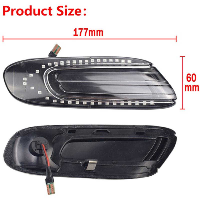 2Pcs For Mini Cooper One F55 F56 F57 Dynamic Sequential LED Fender Marker Light Side Marker Lamp Indicator Turn Signal Light