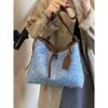 Большая вместимость женские сумки через плечо из денима из искусственной кожи универсальная сумка через плечо для поездок на работу женские модные дорожные сумки