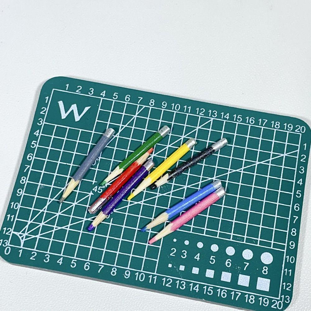 Учебная сцена Мини цветные карандаши Ролевая игра Миниатюрная ручка Карандаши для кукольного домика Детская игрушка