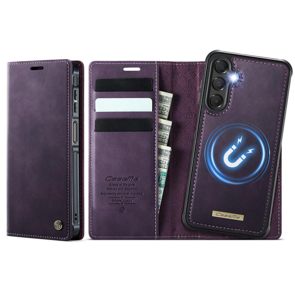 For Samsung Galaxy A14 5G/Galaxy M44 5G/Galaxy A14 4G Magnetic Case RFID Blocking Detachable Wallet Leather Phone Cover