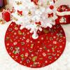 75cm Christmas Tree Skirt Printed Short Plush Tree Skirt Christmas Decorations