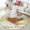 Custom Name,Ernest & Celestine pattern round rug,Carpet Rug for Living Room Bedroom Playroom ,Non-slip Floor Mat,Holiday Gifts and Birthday Gifts.