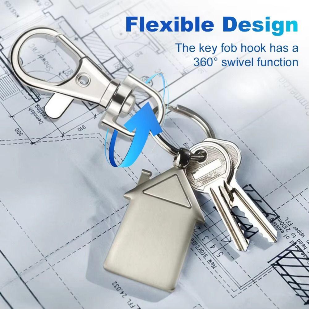 100Pcs 360 Degree Rotating Key Chain Clip Rust-Resistant Rotating Key Chain Jewelry Making