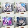 Чехол для подушки ReZero Рем для автомобиля, дивана, декоративный для дома, двусторонний принт, плюшевая квадратная декоративная подушка, чехол