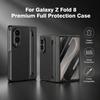 Для Samsung Galaxy Z Fold 8 Ultra 7 6 5 4 3 360° Складная крышка Кожаный паз для стилуса Закаленное стекло Ударопрочный чехол для телефона
