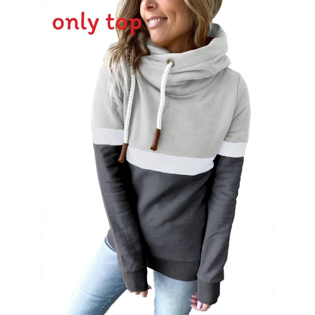 Womens Puffer Hoodie With Colorblock Splicing For Casual Winter Wear