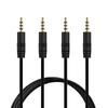 4 Pole Audio Cable 1m Set of 2 Aux 4 Pole Stereo Mini Plug Male To Male TRRS Cable Earphone Headphone Jack Cord Audio Cable Gold Plated Jack for Home
