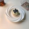 High-Grade White Ceramic Dessert and Pasta Plate for Home Use