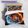 Spain football Printed Bedding 3 Piece Set Cozy Breathable Bed Cover Set as Housewarming Holiday Gift
