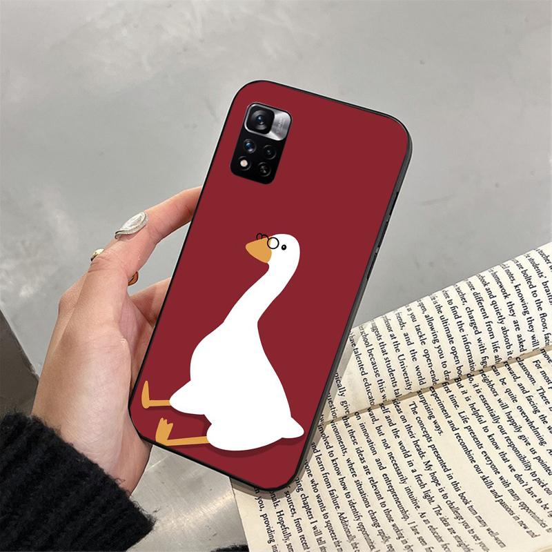 Cartoon Cute Goose Duck Phone Case for Xiaomi Redmi note 13 12 Pro 11S 11 10 Pro 10S 12S Redmi 10 13C 9C Funda