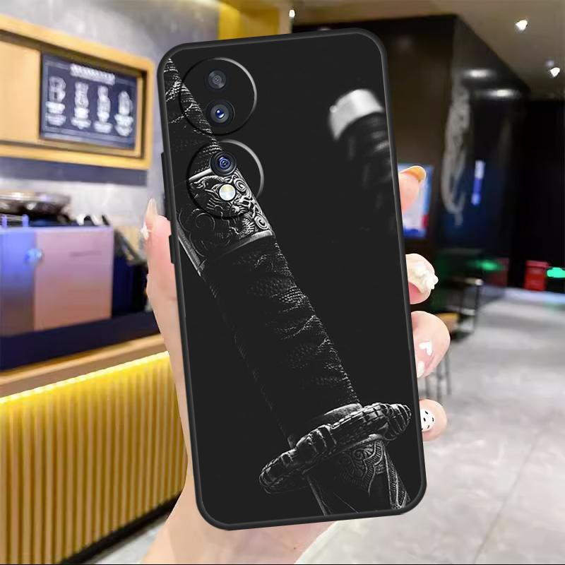 Японская самурайская катана Чехол для Honor For Honor Magic 8 7 6 Pro Для Honor 200 400 50 70 90 Lite X8c X8b X9a X9b X9c X9d Win RT