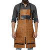 Waterproof Oil-Resistant PU Leather Apron With Y-Back Adjustable Straps Split Leg Design Kitchen Cooking Cleaning