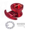 MUTEKI Steering Wheel Hub Quick Release Steering Boss Flip-Up Racing Steering Wheel Hub Adapter Removable Snap-Off Kit Flip-Up Boss Universal (Red)