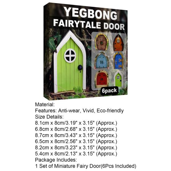 6 шт./компл., яркая декоративная миниатюрная сказочная дверь, портативная реалистичная сказочная скульптура, дверь для подарков