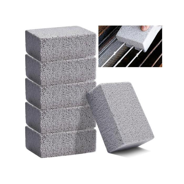 Blocs nettoyage pierre ponce - KJEHOME - 6 pcs (10x7x3,8 cm) - Naturelle - Élimine rouille & graisse - Multi-surfaces