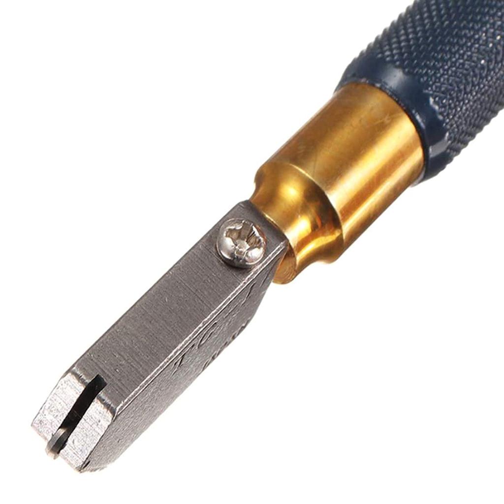 6pcs/Set TC-17 Oil Glass Cutters Metal Handle Diamond Straight Head Cutting Tool 5-12mm Suitable for Cutting Glass Tile