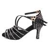 Women Latin Dance Shoes Shining Rhinestone Modern Dancing Shoes High Heel 7.5cm