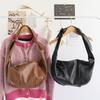 Ielgy Korean Version All-Match Large-Capacity Tote Bag Retro Texture Soft Leather One-Shoulder Du