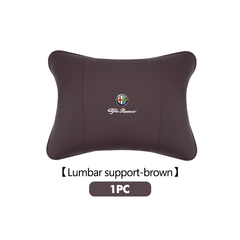 For Alfa Romeo Car Headrest Waistrest Back Breathable Protective Cushion Giulia 147 Mito 156 159 166 GT Stelvio Brera Volante qa9