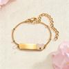 Atoztide Engrave Name Bracelet For Baby Kids Color Oil Drip Football Stainless Steel Jewelry Figaro Chain Personalized Gift