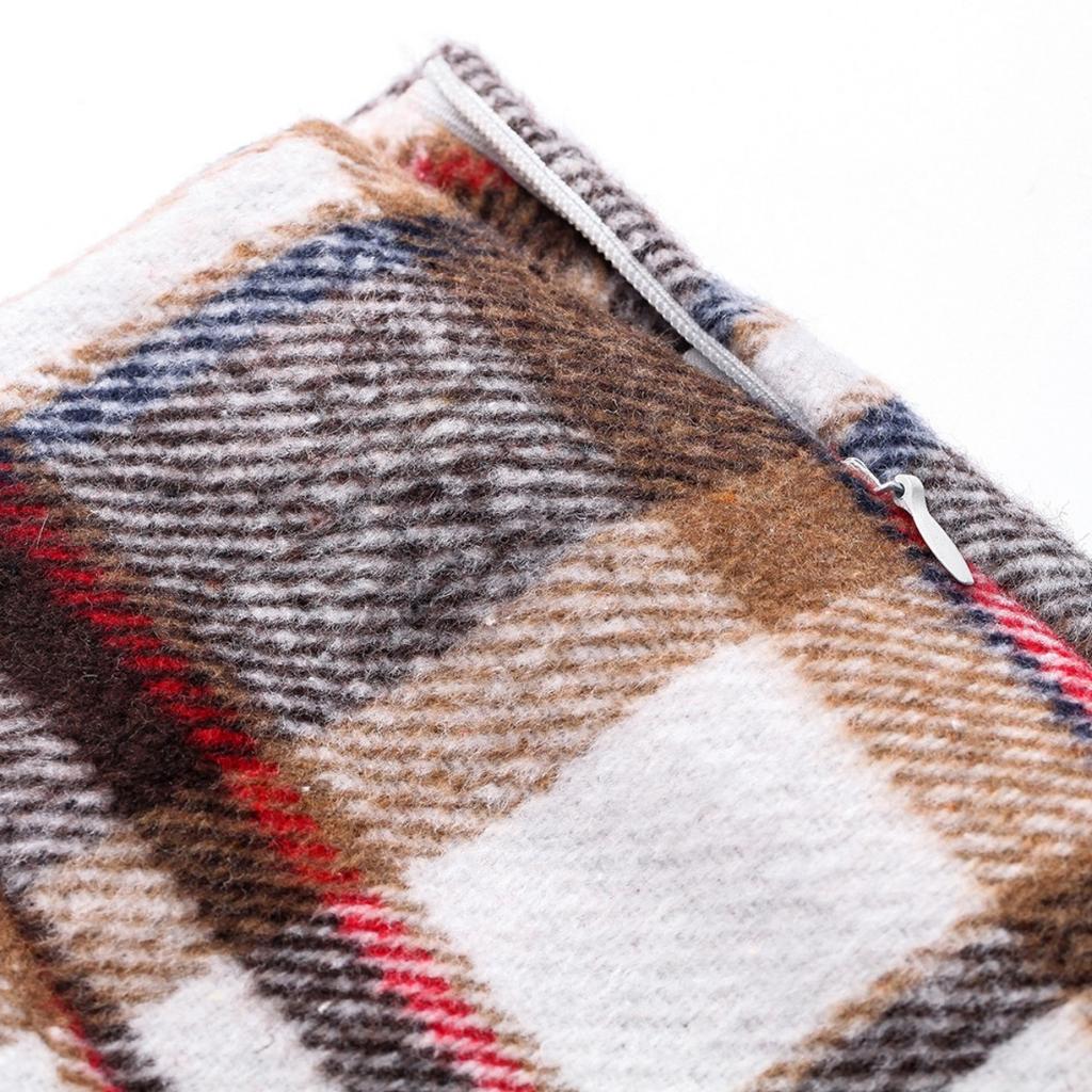 Women's, High Waisted, Plaid Skirt, Tight Fitting, Pencil, Wool, Mini Skirt