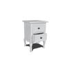 VidaXL Bedside Table with 2 Drawers MDF White