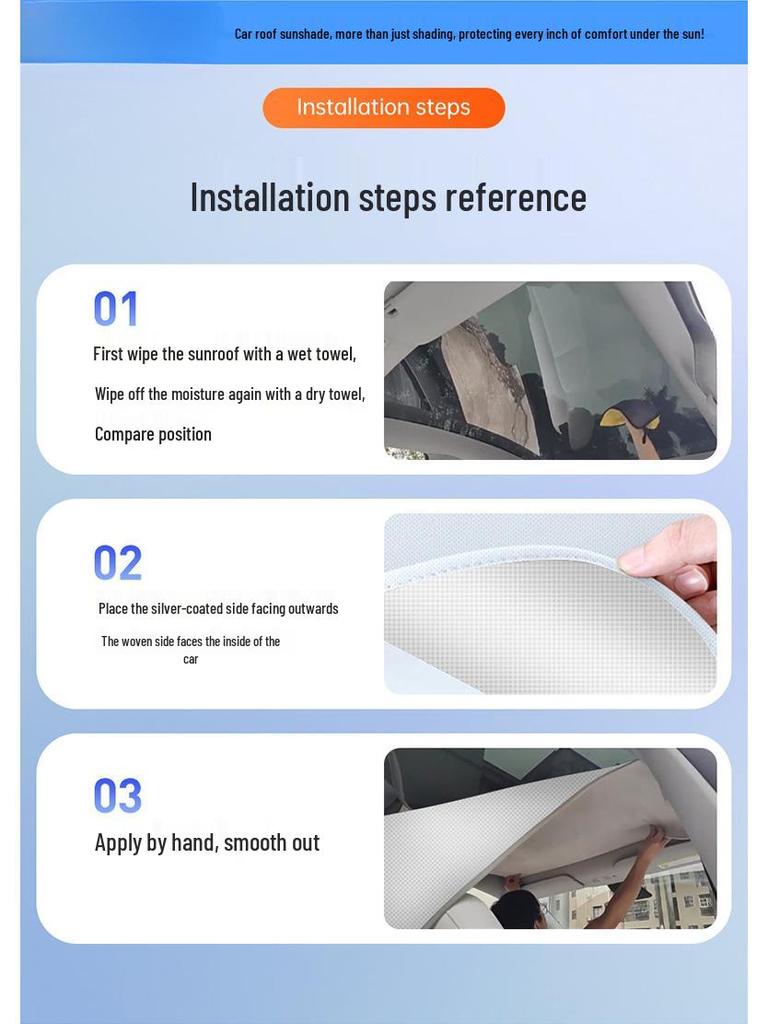 Tesla Model Y/3 Sunroof Sunshade - New Panoramic Heat Insulation Curtain
