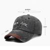 Washed Cotton Embroidered Baseball Cap Distressed Streetwear Sunscreen Hats  For Man Women Unisex