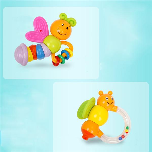 10pcs Baby Rattles Teether Set Durable Educational Latest Teether Rattle Gift Hand Rattles for Kids