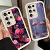 Чехол для телефона Samsung Galaxy S26 S25 Ultra S24 FE Розово-красный Мечтательный Фламинго Ракушка S23 Plus S22 + S21 S20 5G Мягкий Силикон Funda