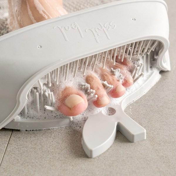 Boss Daddy Мойте ступни и верхнюю часть стоп одновременно, удаляйте омертвевшие клетки кожи и удаляйте запах ног, щетка для ног 4D BLACK, 1 шт.